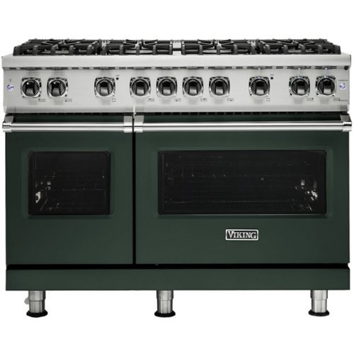 

Viking - Professional 5 Series 6.1 Cu. Ft. Freestanding Double Oven LP Gas Convection Range - Blackforest Green