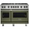 Viking - Professional 5 Series 6.1 Cu. Ft. Freestanding Double Oven LP Gas Convection Range - Cypress Green-Front_Standard