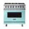 Viking - Freestanding 7 Series Dual Fuel Self-Clean 36"W Range - Bywater Blue-Front_Standard