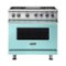 Viking - Freestanding 7 Series Dual Fuel Self-Clean 36"W Range - Bywater Blue-Front_Standard