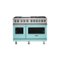 Viking - 48"W 7-Series Dual Fuel Self-Clean Range-6 Burners + Griddle - Bywater Blue-Front_Standard