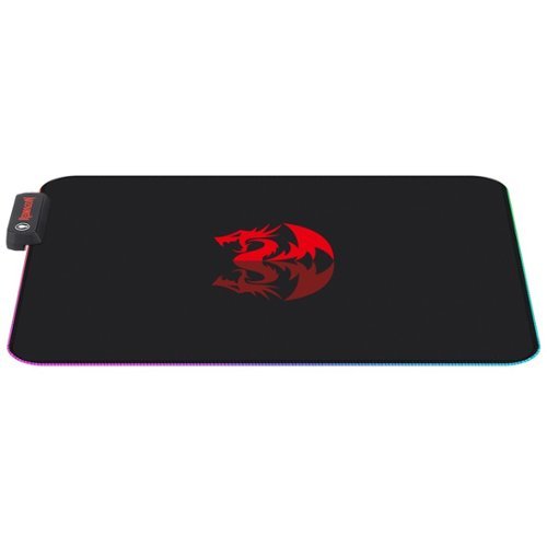 REDRAGON - Pluto RGB P026 Mouse Pad - Black/Red-Front_Standard 