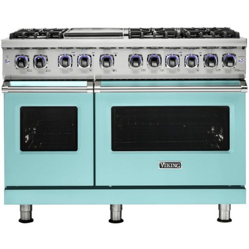 Viking - Professional 7 Series Freestanding Double Oven Gas Convection Range - Bywater blue