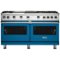 Viking - Professional 5 Series Freestanding Double Oven Gas Convection Range - Alluvial Blue-Front_Standard