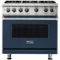 Viking - Professional 5 Series 5.1 Cu. Ft. Freestanding LP Gas Convection Range - Slate Blue-Front_Standard