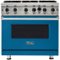 Viking - Professional 5 Series 5.1 Cu. Ft. Freestanding Gas Convection Range - Alluvial Blue-Front_Standard