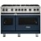 Viking - Professional 5 Series 6.1 Cu. Ft. Freestanding Double Oven LP Gas Convection Range - Slate Blue-Front_Standard