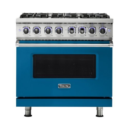 Viking - Professional 7 Series 5.1 Cu. Ft. Freestanding Gas Convection Range - Alluvial blue