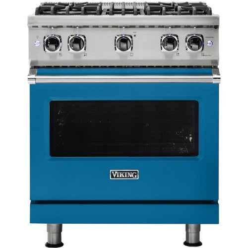 Viking - Professional 5 Series 4.0 Cu. Ft. Freestanding LP Gas Convection Range - Alluvial blue