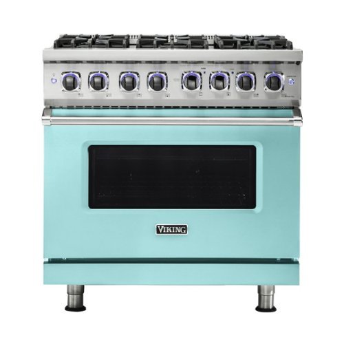 Viking - Professional 7 Series 5.1 Cu. Ft. Freestanding LP Gas Convection Range - Bywater blue