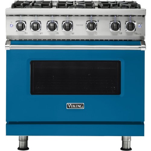 Viking - Professional 5 Series 5.1 Cu. Ft. Freestanding LP Gas Convection Range - Alluvial blue
