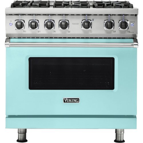 Viking - Professional 5 Series 5.1 Cu. Ft. Freestanding Gas Convection Range - Bywater blue