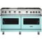 Viking - Professional 5 Series 8 Cu. Ft. Freestanding Double Oven LP Gas Convection Range - Bywater Blue-Front_Standard