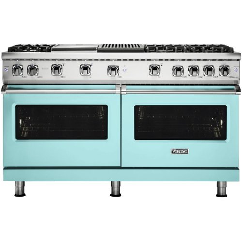 Viking - Professional 5 Series Freestanding Double Oven Gas Convection Range - Bywater blue