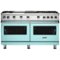 Viking - Professional 5 Series Freestanding Double Oven Gas Convection Range - Bywater Blue-Front_Standard