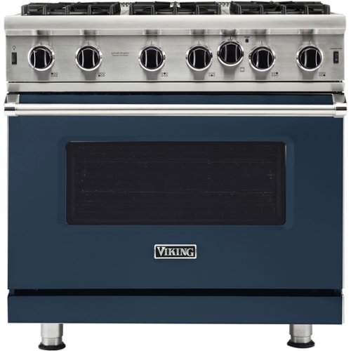 Viking - Professional 5 Series 5.1 Cu. Ft. Freestanding LP Gas Convection Range - Slate blue