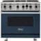 Viking - Professional 5 Series 5.1 Cu. Ft. Freestanding LP Gas Convection Range - Slate Blue-Front_Standard