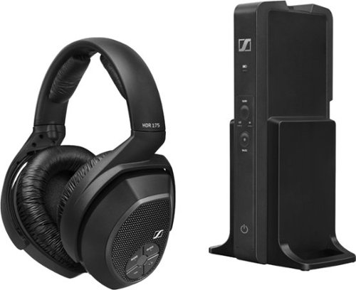 Sennheiser RS 175 RF Wireless Headphone System for TV Listening with Bass Boost and Surround Sound Modes - Black WORLDWIDE DELIVERY