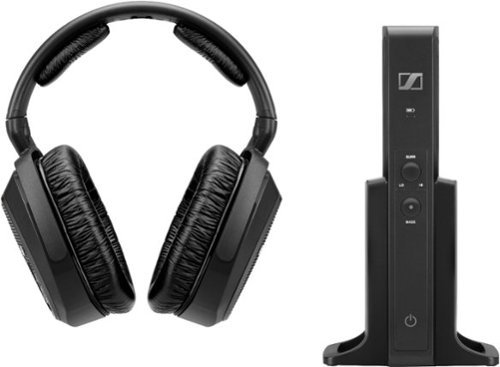 Sennheiser RS 175 RF Wireless Headphone System for TV Listening with Bass Boost and Surround Sound Modes - Black GLOBAL SHIPPING