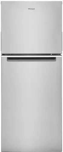 Front. Whirlpool - 11.6 Cu. Ft. Top-Freezer Counter-Depth Refrigerator with Electronic Temperature Controls - Fingerprint Resistant Stainless Steel.