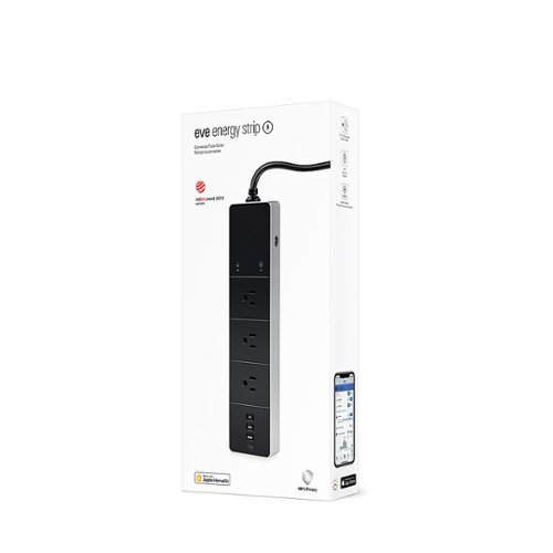 Eve  Energy Strip - Smart Triple Outlet & Power Meter with Apple HomeKit technology - Black/Silver BUY ONLINE