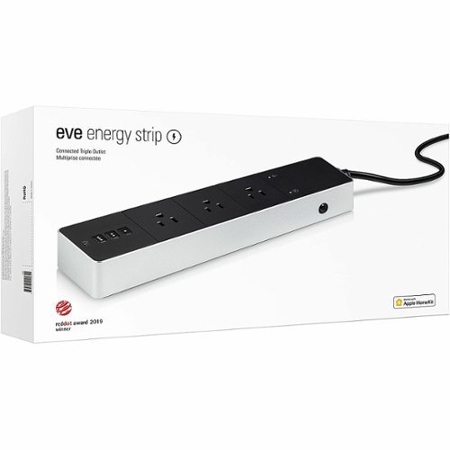 Eve  Energy Strip - Smart Triple Outlet & Power Meter with Apple HomeKit technology - Black/Silver BUY IN AUSTRALIA