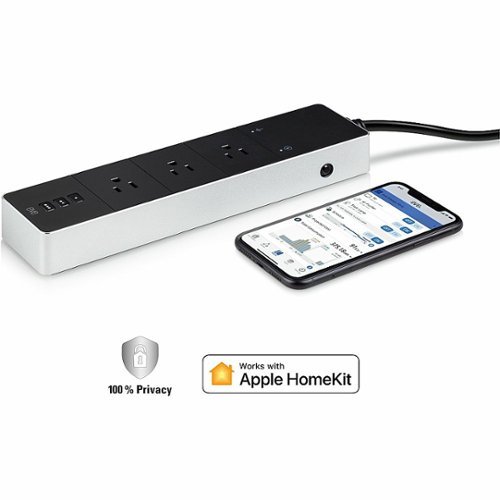 Eve  Energy Strip - Smart Triple Outlet & Power Meter with Apple HomeKit technology - Black/Silver BUY IN EUROPE