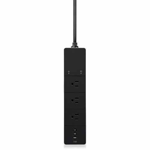 Eve  Energy Strip - Smart Triple Outlet & Power Meter with Apple HomeKit technology - Black/Silver BUY IN QATAR