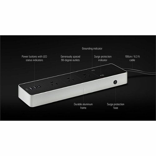 Eve  Energy Strip - Smart Triple Outlet & Power Meter with Apple HomeKit technology - Black/Silver BUY IN UK