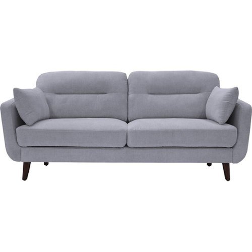  Serta - Sierra Mid-Century Modern 2-Seat Fabric Loveseat - Smoke Gray