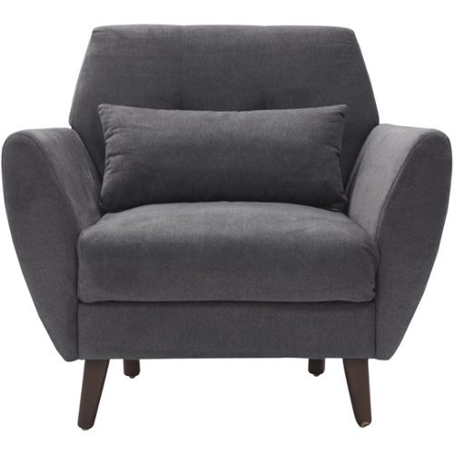 Serta - Artesia Mid-Century Microfiber Armchair - Slate Gray