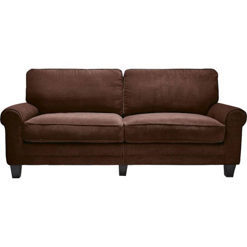 Serta - RTA Copenhagen Collection 3-Seat Fabric Sofa - Newport Brown