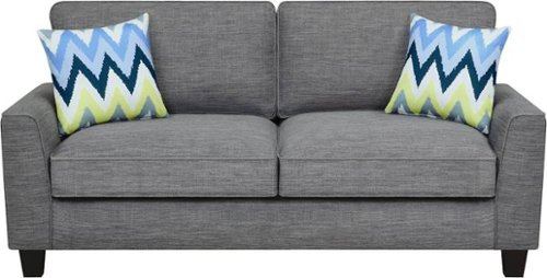 Serta - Astoria 3-Seat Fabric Sofa - Light Gray-Front_Standard 