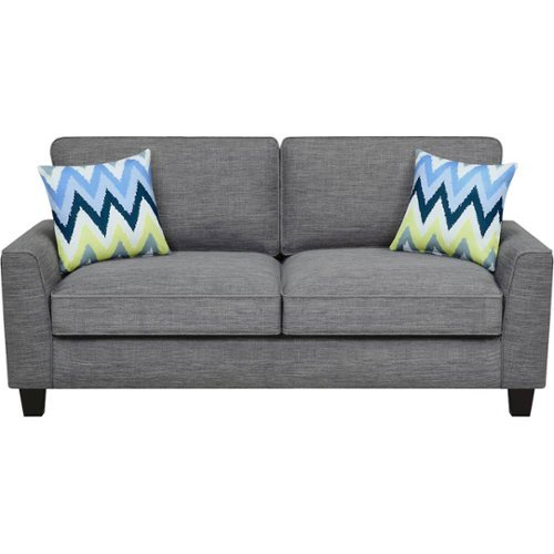 Serta - Astoria 3-Seat Fabric Sofa - Light Gray