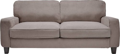 Serta - Palisades Modern 3-Seat Fabric Sofa - Essex Gray