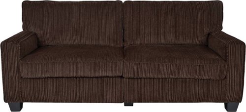 Serta - RTA Palisades 3-Seat Fabric Sofa - Kingston Brown