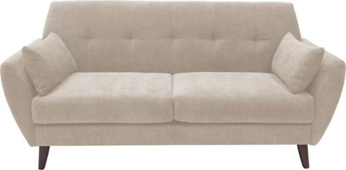 Elle Decor - Amelie Mid-Century Modern 3-Seat Fabric Sofa - Beige