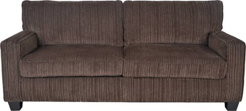 Serta - Palisades Modern 3-Seat Fabric Sofa - Essex Brown-Front_Standard 