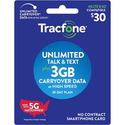TracFone - $30 Smartphone Unlimited Talk & Text plus 3GB Plan (Email Delivery) [Digital]