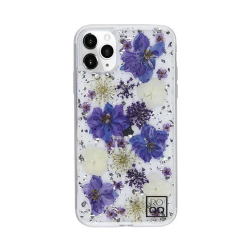  ROQQ - Blossom Purple Delphiniums &amp; White Hydrangeas Case for Apple iPhone 11 Pro - White/Purple/Transparent