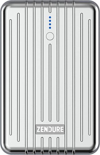 Zendure - 10,000 mAh Portable Charger for Most USB-Enabled Devices - Silver-Front_Standard 