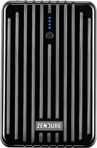 Zendure - 10,000 mAh Portable Charger for Most USB-Enabled Devices - Black-Front_Standard 