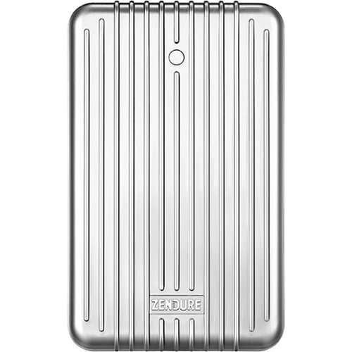 Zendure - SuperTank 27,000 mAh Portable Charger for Most USB-Enabled Devices - Silver-Front_Standard 