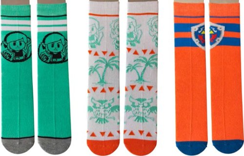 Nintendo - The Legend of Zelda Link's Awakening Casual Crew Socks (3-Pack) - Multi