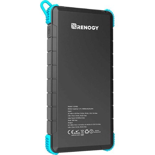 Renogy - E.POWER 16,000 mAh Portable Charger for Most USB-Enabled Devices - Black