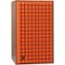 JBL - 12" 3-Way Bookshelf Loudspeakers (Each) - Satin Walnut Wood Veneer with Orange Grille-Front_Standard