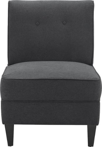 Serta - Copenhagen Modern Accent Slipper Chair - Charcoal