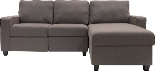 

Serta - Palisades Contemporary Fabric Reclining Sectional - Gray