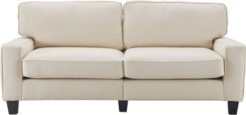 Serta - Palisades Modern 3-Seat Fabric Sofa - Buttercream