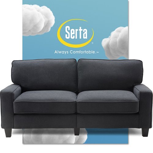 Serta - Palisades Modern 3-Seat Fabric Sofa - Charcoal